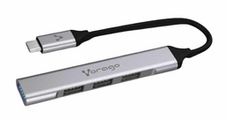 [ACCVGO2420] Concentrador                                                                                                                                                                                                                                            Hub Vorago Hu-200 4 Ptos Usb Slim Tipo C -
