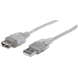 [CABITL035] 340496                                                                                                                                                                                                                                 Extensión Usb 2.0 De 3m; Usb 2.0 - A Macho/ A Hembra; Plateado Translúcido