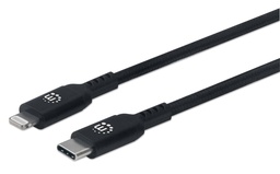 [CABITL4670] Cable                                                                                                                                                                                                                                                                                                Lightning A Usb-c 0.5m Manhattan 394192 - Usb-c, Lightning, Negro, 0.5 M