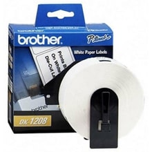 [CARBRT1025] Etiqueta                                                                                                                                                                                                                                    Blanca De Papel Brother Dk1208 - 400 Etiquetas De 38 Mm De Ancho X 90.3 Mm De Largo. Impresión En Negro. Ql800 / Ql810w / Ql1110nwb.