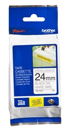 [CARBRT2250] Etiqueta                                                                                                                                                                                                                                       Blanca Continua Laminada Con Adhesivo Super Resistente Brother Tzes251 - De 24 Mm De Ancho X 8 Mts De Largo. Impresión En Negro.