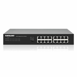 [SWTITL520] 561815                                                                                                                                                                                 Switch Intellinet Gigabit Ethernet De 16 Puertos - Para Escritorio, Incluye Soportes Opcionales Para Montaje En Rack De 19"