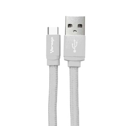 [7502266677871-V] CABLE VORAGO CAB-123 USB-TIPO C  1 METRO CARGA RAPIDA BLANCO