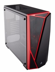 [Dim-CC-9011117-WW] GABINETE CORSAIR SPEC-04 BK/RED TG ATX USB 3.0 CC-9011117-WW CRISTAL TEMPLADO