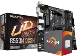 [Dim-BUNDLE-4350-B550] SET TARJETA MADRE GIGABYTE B550M-DS3H RYZEN 3000 SERIES MATX + AMD RYZEN 3 PRO 4350G 4 CORES 3.8GHZ