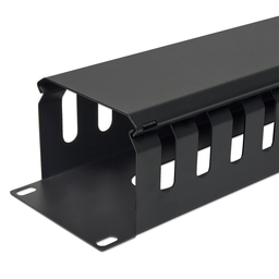 [766623716062-I] Organizador  De Cables Intellinet Horizontal 19´´ 2u Acero Negro 716062
