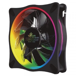 [FS1200] VENTILADOR RGB YEYIAN FS1200 TYPHOON SERIE 1200 RGB 120MM P/GABINETE
