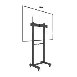 [EMFS1B1] Montaje De Piso Móvil Para Pantallas De  65 In A 100 In | Vesa 100 X 100 Hasta 1000 X 600 | Carga Maxima Soportada 120kg| Fabricado En Aluminio Y Acero