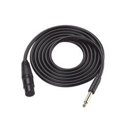[20721] Cable Para Micrófono Plug 6.35 Mm (1/4 Inch) Macho A Xlr Canon Hembra / Núcleo De Cobre / 5 Metros / Alta Calidad / Color Negro