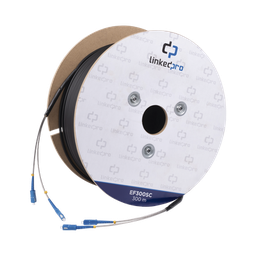 [EF-300-SC] Carrete De Fibra Óptica Monomodo Con Conectores Sc-sc Duplex, Reforzada Con Kevlar, De 300 Metros (984.25 Pies), Para Instalaciones Subterráneas Por Tubería