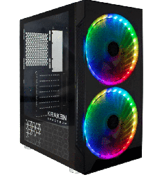 [dim-kraken] GABINETE BALAM RUSH KRAKEN ATX M-ATX M-ITX RGB 2xVENT USB3.0 BR-929608 pue