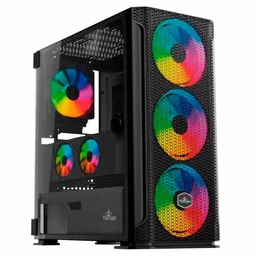 [dim-YGH-49703] GABINETE YEYIAN YGH-49703 HOLLOW 2500 ATX/3VENT/ ARGB/MESH/USB/NEGRO pue
