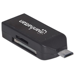 [766623406222-M] Lector  De Tarjetas Otg Manhattan 24 En 1+usb Smartphone Tablet 406222