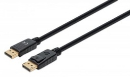 [355575] Cable  Displayport Manhattan V1.4 M-m, 2.0m Negro Econ. 8k60hz 355575