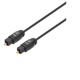 [356060] Cable  Óptico Manhattan Audio Toslink M-m 1.0m Negro 356060