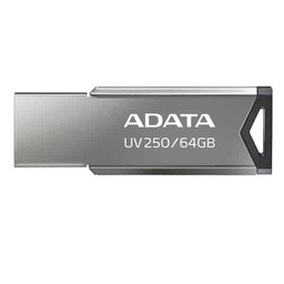 [4713218468819-A] Memoria  Flash Adata Uv250 64gb Usb 2.0 Plata (auv250-64g-rbk)