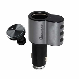[7500463280870-B] CAR CHARGER BLACKPCS 3 PUERTOS USB MANOS LIBRES NEGRO (EPI053BT-BL)