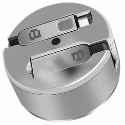 [7500463424380-B] CABLE BLACKPCS (CA-RETRACTIL) V8/C PLATA 1M PLASTICO 2.1A (CASMCPR-3)