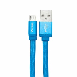 [7502266674009-V] Cable  Usb. Vorago. Cab-113. Usb 2. A Micro Usb. 1 Metro Azul Bolsa