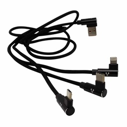 [7502266677970-V] Cable                                                                                                                                                                                                                                                                                                                                                                                                                                                                                                                                                                                                                                                                                                                                                                                                                                                                                                                         Vorago Cab-308 Micro Usb/ Lightning/ Tipo C 2.4a Negro