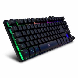 [7502266679349-S] Teclado  Vorago Start The Game Tenkeyless Rainbow Usb Negro Kb-503