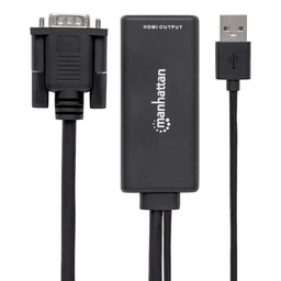 [766623152426-M] Convertidor  Manhattan Video Vga+audio Usb A Hdmi 152426