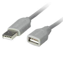 [766623165211-M] Cable  Manhattan Usb A V1.1 Extension 1.8m Macho-hembra Gris 165211