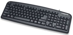 [766623175708-M] Teclado  Manhattan Estandar Usb Negro Cable 1.2m 175708