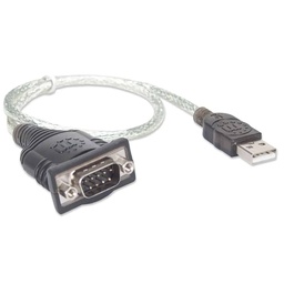 [766623205146-M] Convertidor  Manhattan Usb 1.1 A Serial Db9m Rs232 45cm 205146