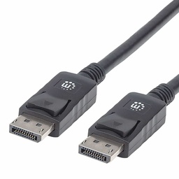 [766623306935-M] Cable  Displayport Manhattan Macho-m 1m Negro Blindado 4k@60hz 306935