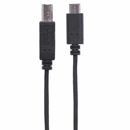 [766623354950-M] Cable  Usb-c Manhattan V2.0 C-b M-m 2.0mts Negro 3.0a 480mbps 354950
