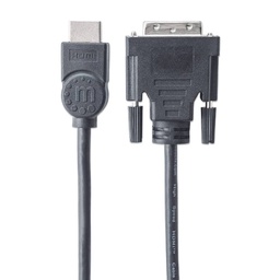 [766623372503-M] Cable  Video Hdmi Manhattan Dvi-d M-m  1.8m 372503