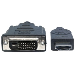 [766623372510-M] Cable  Video Hdmi Manhattan Dvi-d M-m 3.0m 372510