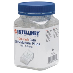 [766623502344-I] Plug  Rj45 Cat6 Multifiliar Utp Bote 100pzas Intellinet 502344