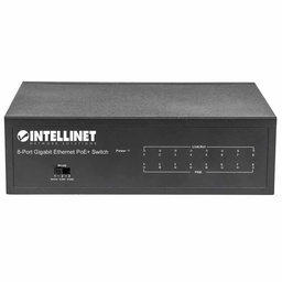 [766623561204-I] Poe  Switch Intellinet Gb 8 Ptos 30w/pto, 60w Escritorio 561204