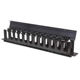 [766623714679-I] Organizador  Cables Intellinet Horizontal 19´´ 1u Plastico Negro 714679
