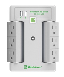 [99053053484-K] Supresor                                                                                                                                                                                                                                                                                                                                                                                                                                                                                                                                                   Koblenz 6 Cont Giratorios Y 2 Ptos Usb 2.4a (00-5348-00-8)