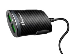 [AC-566712-9] CAR CHARGER BLACKPCS 4 PUERTOS USB CON EXTENSION 1 METRO (EPI064-BL)