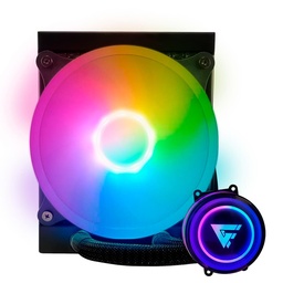[Dim-LQG501 BK] Enfriamiento                       LÍquido Game Factor Lqg501, 120mm, Rgb, Tdp 150w, 1 Fan 120mm 70 Cfm, Negro