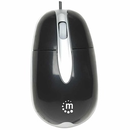 [766623177016-M] Mouse  Usb Optico Negro/plata Manhattan EconÃ“mico 177016