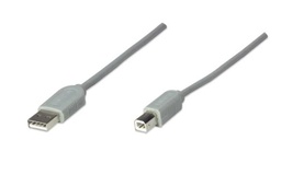 [CABITL280] Cable USB MANHATTAN 341028 - USB A, USB B, Macho/Macho, 4, 5 m, Gris